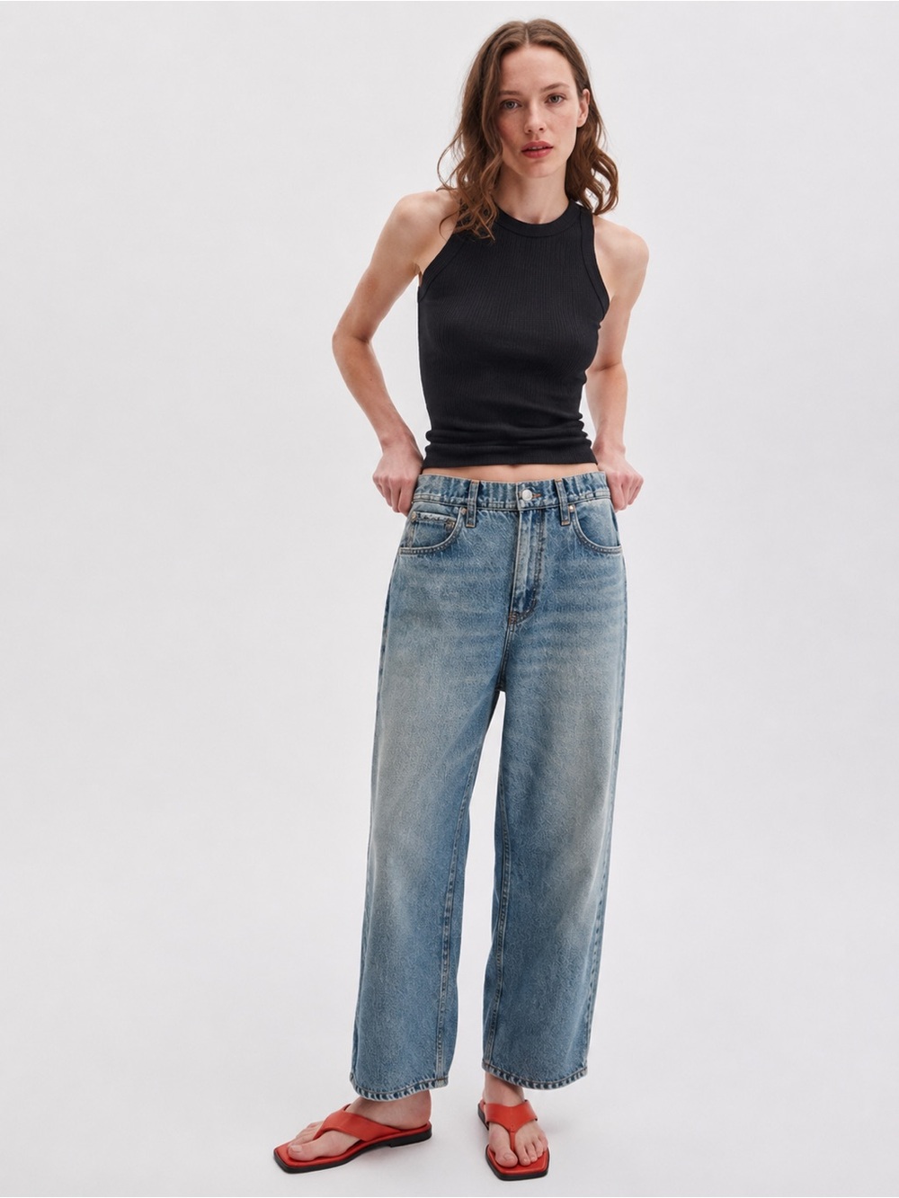 rag & bone Miramar Light Blue Denim Jean Printed Sweatpants